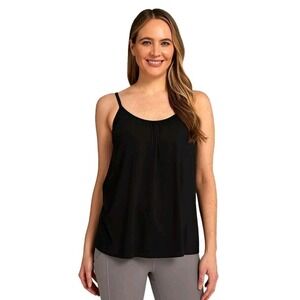 32° Degrees Cool Womens Shirred Flowly Relaxed Lounge Built-in Cups Shelf Bra...